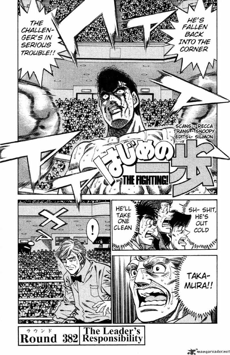Hajime no Ippo: Fighting Spirit, Chapter 382 image 01